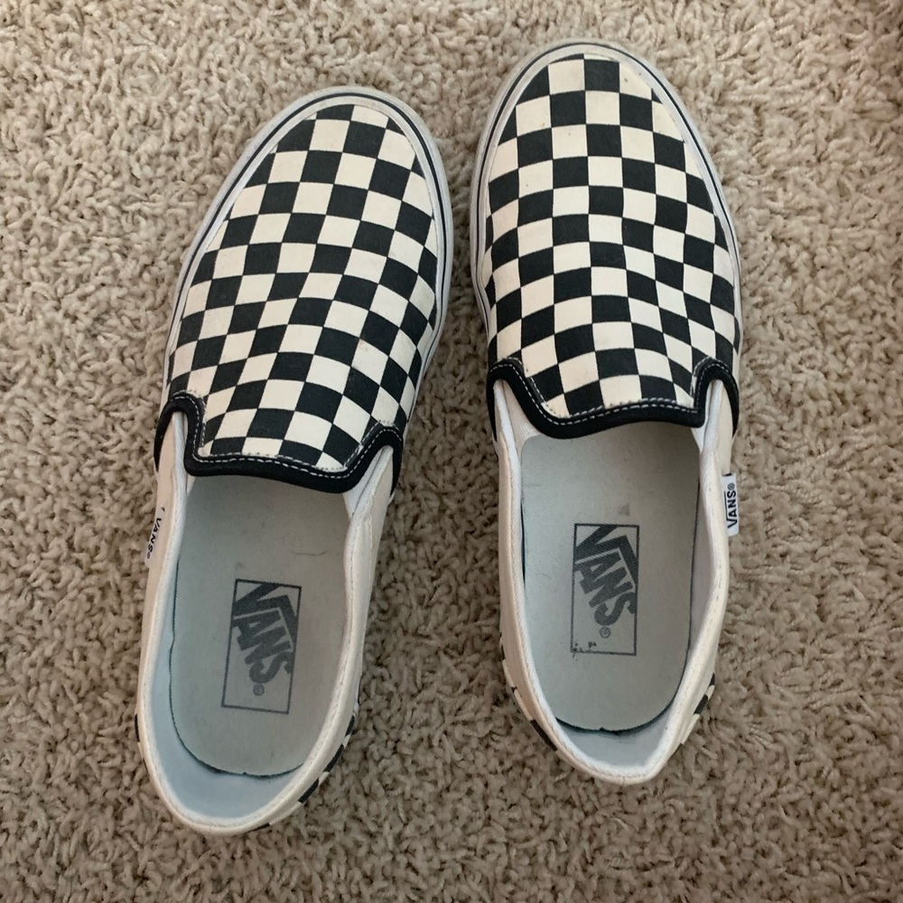 Black and white checkered vans